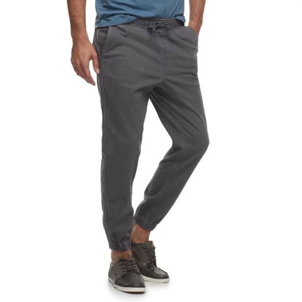 SONOMA Goods for Life™ Modern-Fit Stretch Twill Jogger Pants - Rock Wall